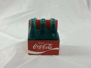 Vintage Mini Coke Coca Cola Bottles with 6 pack holder 2