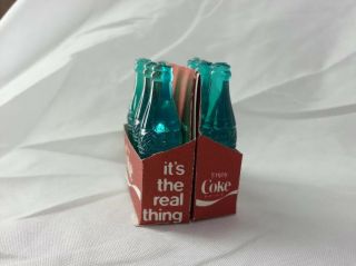 Vintage Mini Coke Coca Cola Bottles with 6 pack holder 3