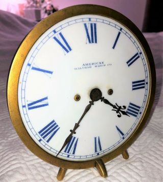 Antique Ca.  1885 American Waltham Watch Co.  Wind Up Clock Gas Light Night Clock