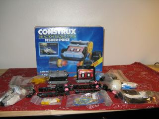 Vintage Fisher Price Construx Power Pack And Remote And Extra Parts (6450)