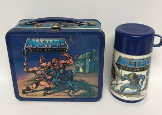 Vintage 1983 Masters Of The Universe He Man Lunchbox W/ Thermos Motu