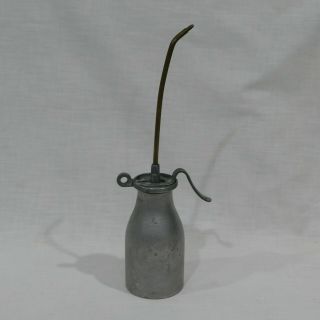 Vintage Aluminium Reilang No: 3 Oil Can Pump Oiler Oeler With Brass Spout