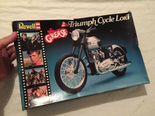 Vintage 1982 Revell Grease Triumph Cycle Lord 1/8 Scale Motorcycle Model Kit