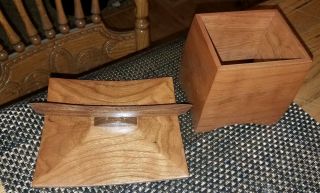 MID CENTURY Unique Vintage DANISH MODERN Folk Art TEAK Wood Small Box w/Lid 3