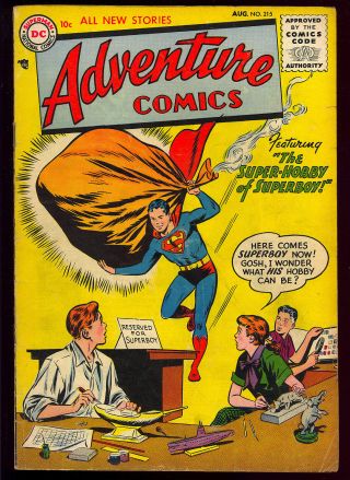 Adventure Comics 215 Unrestored Golden Age Dc Superboy 1955 Vg