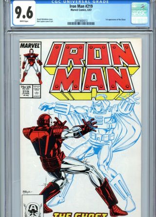 Iron Man 219 Cgc 9.  6 White Pages 1st Ghost (ant - Man Movie) Marvel Comics 1987