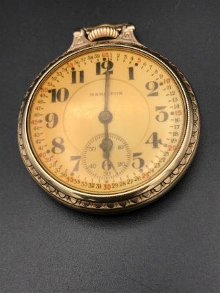 1927 Hamilton Pocket Watch Model 2 Open Face 21j 16s Grade 992