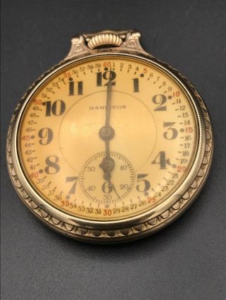 1927 Hamilton Pocket Watch Model 2 Open Face 21j 16s Grade 992 2