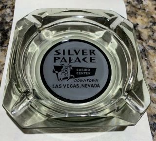 Vintage Silver Palace Casino Las Vegas Nevada Glass Ashtray