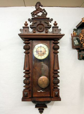 Antique Wall Clock Regulator Clock 19th century THOMAS HALLER 2