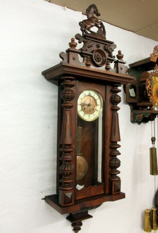 Antique Wall Clock Regulator Clock 19th century THOMAS HALLER 3