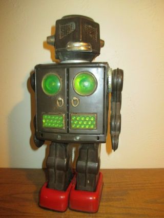 Vintage 1960s Battery Operated Tin Attacking Martian Robot Horikawa Japan