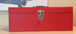 Vintage Kennedy Kits Tool Box Red Tackle Box Kk - 19 Made In Usa Storage Container