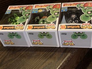 Funko Pop Rat Fink SDCC 2019 Complete Set Of 3 Glow and Green and Grey Chrome 3