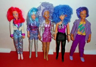 Htf 5 Vintage Jem & The Holograms Dolls 1/6th Hasbro Barbie Misfits 1980 