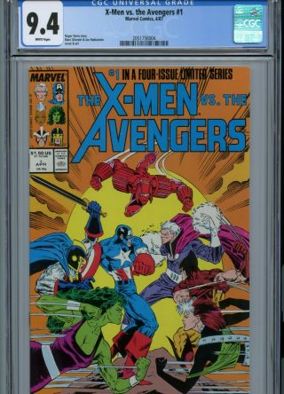 X - Men Vs Avengers 1 Cgc 9.  4 Near White Pages,  1987,  Stern,  Silvestri