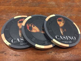Three Paulson Casino Movie Promotional Poker Chips