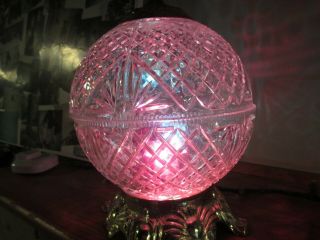 Vintage Twinkling Multi Colored Jewel Table Lamp With Box