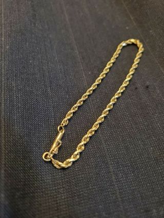 14k Israeli Vintage Gold Bracelet/anklet