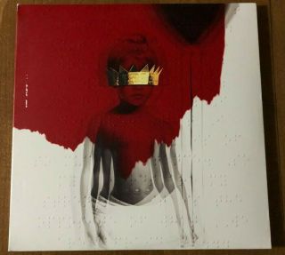 Rihanna Anti 2xlp Black Vinyl 5 Lithographs Tri - Fold Cover Rare Out Of Print Nm