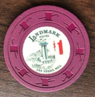 Landmark 1967 Las Vegas Casino Chip Obsolete Vintage 1st Ed R6 $1 Very Rare