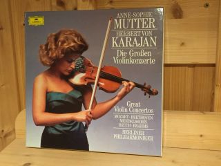 Anne - Sophie Mutter The Great Violin Concertos Dgg 4 Lp Box 415565 - 1 Nm Like