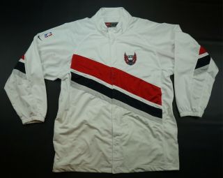 Rare Vintage Nike Portland Trailblazers Sewn Warmup Jersey Jacket 90s White 2xl