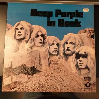 Deep Purple - In Rock,  Rare 1970 Uk First Press No Emi Logo Harvest Bag