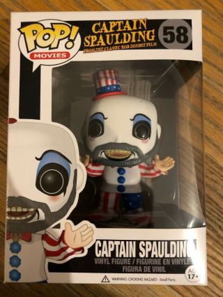 Funko Pop Movies - 58 Captain Spaulding Vaulted Rare Grail