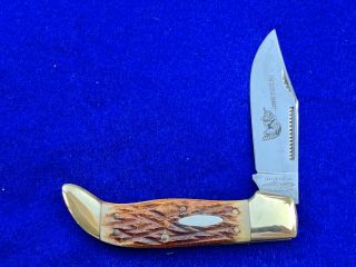 Vintage Parker Cutlery Co Little Bandit Clasp Knife Jigged Bone Handle