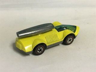 Vintage Yellow Enamel Rocket Bye Baby Redline Hotwheel Diecast Car 2