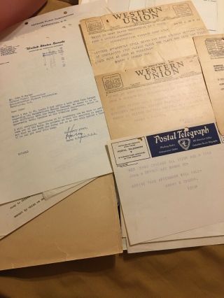 Harry Truman Letter Signed Numerous Telegrams,  Letters From Aides President 2
