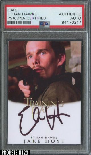Ethan Hawke Signed Training Day Insert Autograph Card As " Jake Hoyt " Psa/dna