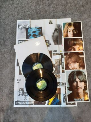 The Beatles White Album Vinyl Lp With Photos And Poster/lyric Sheet Numbered