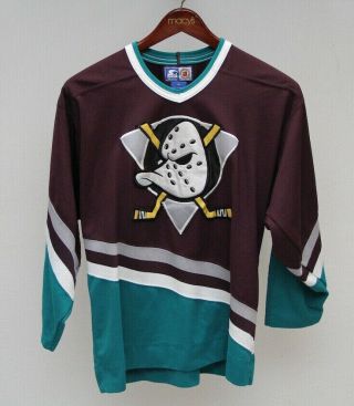 Vtg Mighty Ducks Vintage Starter Jersey Adult Sz Medium Anaheim
