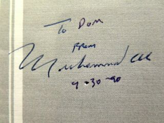 Vintage Muhammad Ali Sign Autograph Sept 30 1990 9 - 30 - 