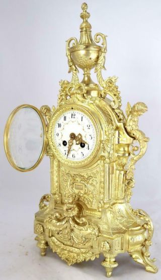 Large Antique French Mantle Clock Stunning 1880 