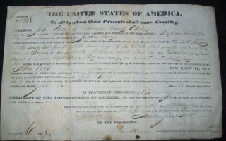President Andrew Jackson 1835 Ohio Land Grant