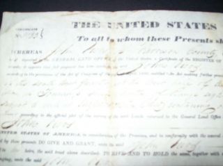 President Andrew Jackson 1835 Ohio Land Grant 3