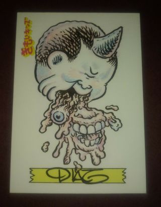 Luis Diaz 2 Color Kimoi Kizzu Pencil Sketch " Unicorn " 1/1 With Authenticity Card