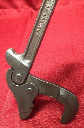 Wow Vintage Self Adjustible Bullard Co.  No.  2 Pipe Wrench Tool Pat.  Oct 27 1903