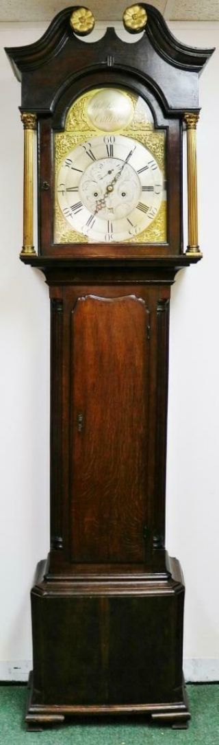 Antique 18thc Scottish 8 Day Brass Dial Regulator Longcase Grandfather Clock