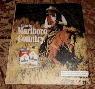 1982 Near Print Ad Poster Marlboro Man On Horse Come To Marlboro Country.