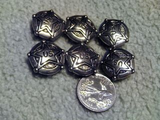 US Marshal Shield/Badge Button Covers Nickel Silver 2