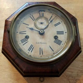 Antique Seth Thomas Octagon Wall Clock