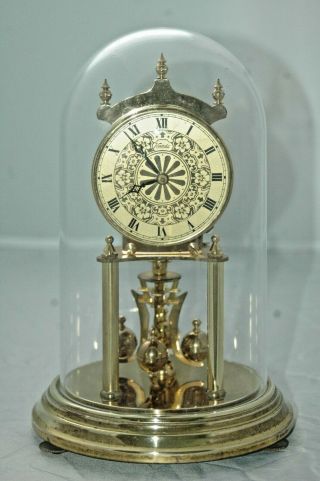 Vintage Kundo Anniversary Clock With Dome & Key.