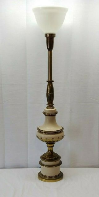 Vintage Mid Century Hollywood Regency Stiffel Brass Table Lamp Light Torchiere