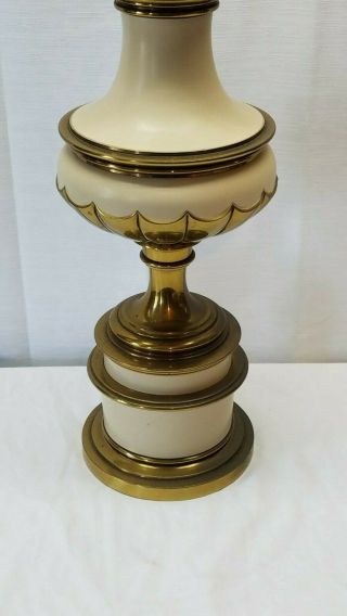 Vintage Mid Century Hollywood Regency Stiffel Brass Table Lamp Light Torchiere 2