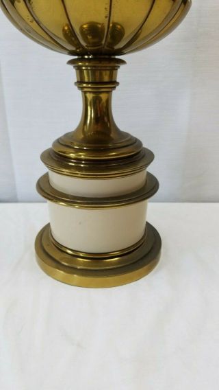 Vintage Mid Century Hollywood Regency Stiffel Brass Table Lamp Light Torchiere 3