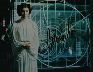 Carrie Fisher Hand Signed Autographed 8x10 " Photo W/coa - Star Wars - Leia